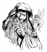 Wizard's TIny Friend Comic Art